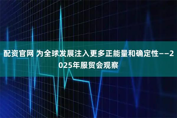 配资官网 为全球发展注入更多正能量和确定性——2025年服贸会观察